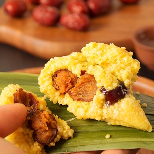 大黄米粽子北方纯手工新鲜现做无添加糜子米粽端午节红枣黍米甜粽