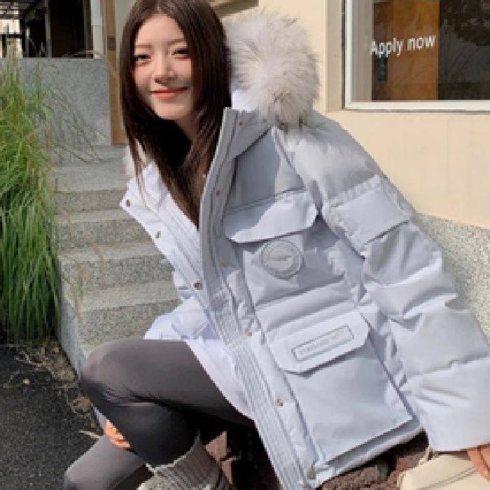 官图2025新款女冬超好看大毛领工装羽绒服保暖派克服外套