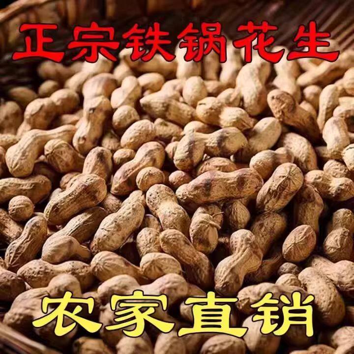 新货正宗铁锅炒花生原味炒熟无干燥剂柴火干柴小颗粒炒花生
