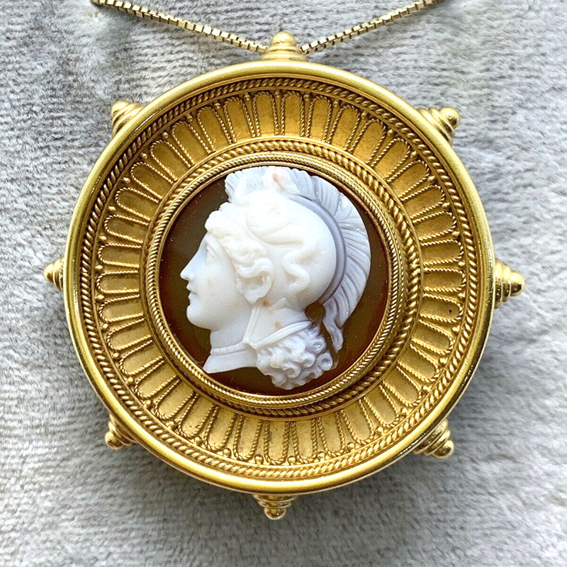 古董维多利亚时代路易吉罗西伊特鲁里亚人18K金玛瑙浮雕吊坠 胸针|ruв категории ювелирные изделия/алмаз/жадеит/золото, цветные камни/драгоценные камни, монисто - от Buy2taobao.com для оказания профессиональной услуги покупки агента Taobao