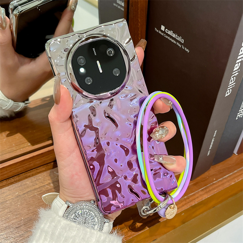 适用华为matex6渐变紫色水波纹硬壳手机壳