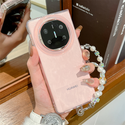 适用华为matex6透明手机壳新款Mate X5折叠屏超薄外壳matex5软胶防摔X6典藏版纯色男女matex3爱心手提保护套