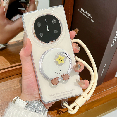 适用华为matex6手机壳新款Mate X5折叠屏超薄磁吸外壳月亮星星支架matex5防摔软胶简约X6典藏版x3男女保护套