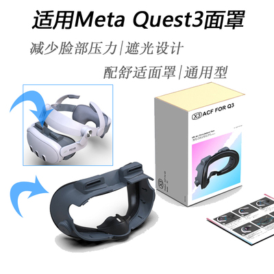 Quest3VR眼镜面罩遮光减压设计