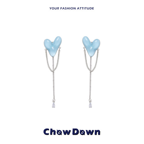 CHOWDOWN原创设计多巴胺爱心耳钉