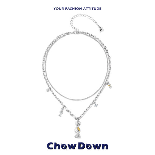 CHOWDOWN金箔糖果双层项链