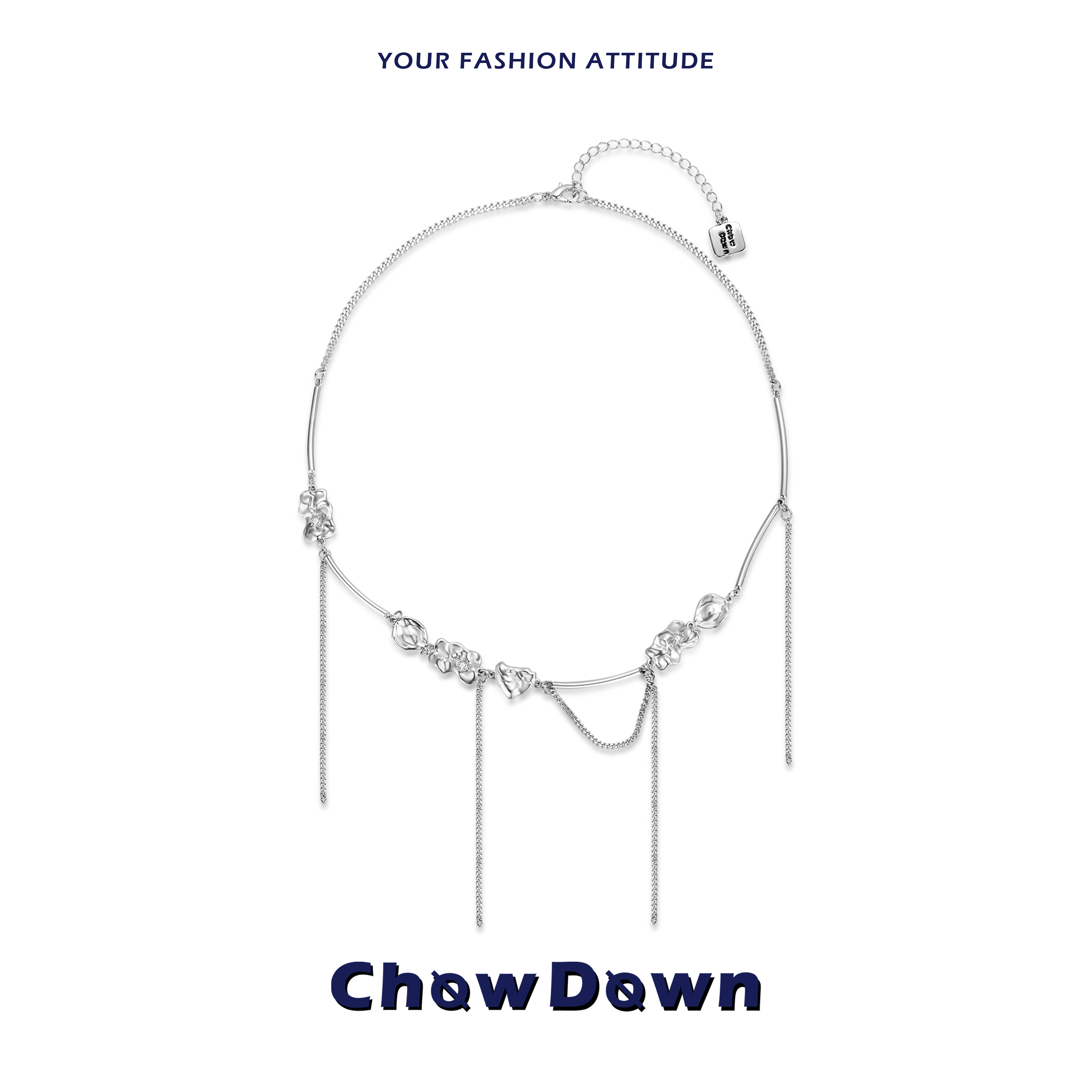 CHOWDOWN原创轻奢流苏长款锁骨链