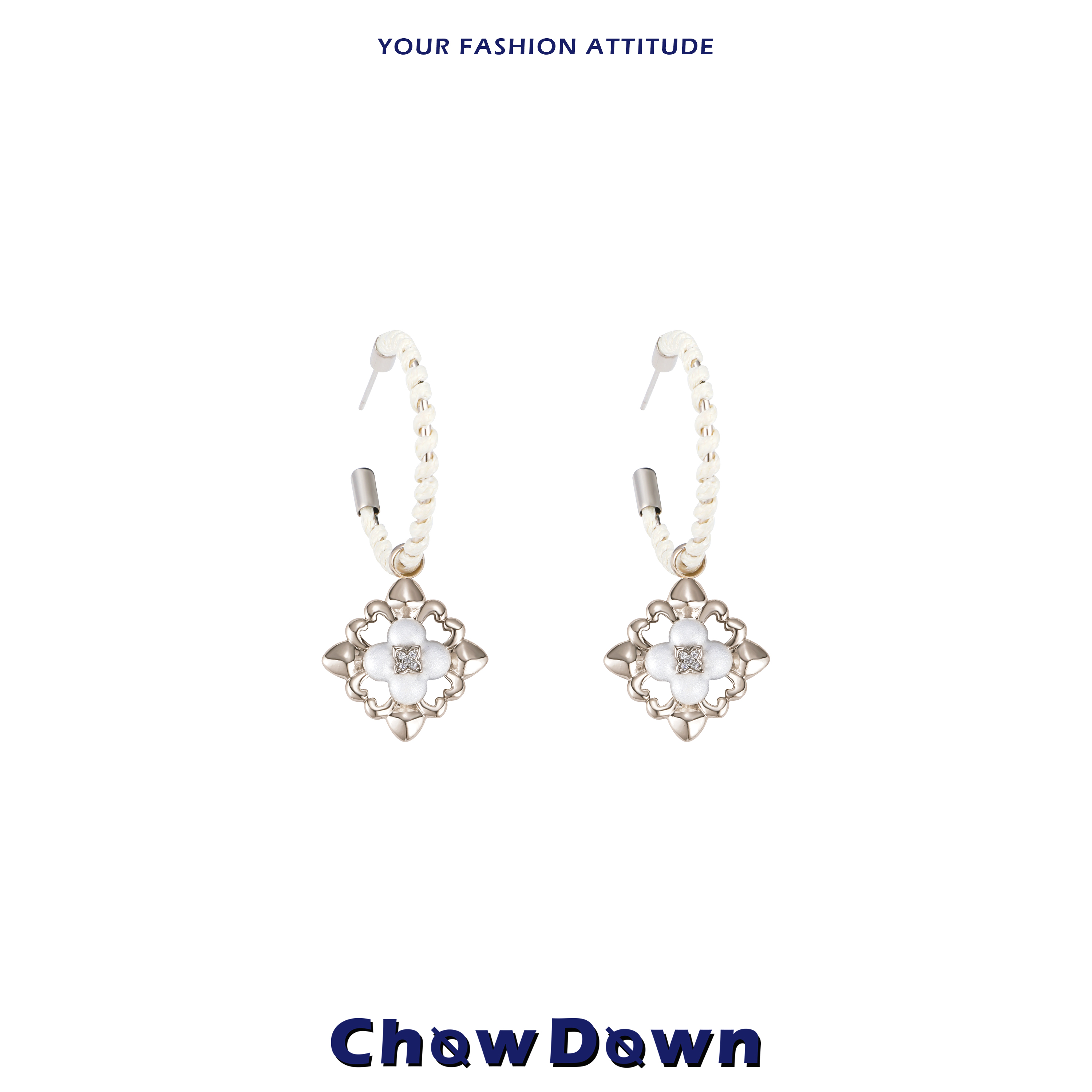 irises系列大C圈小香风耳环