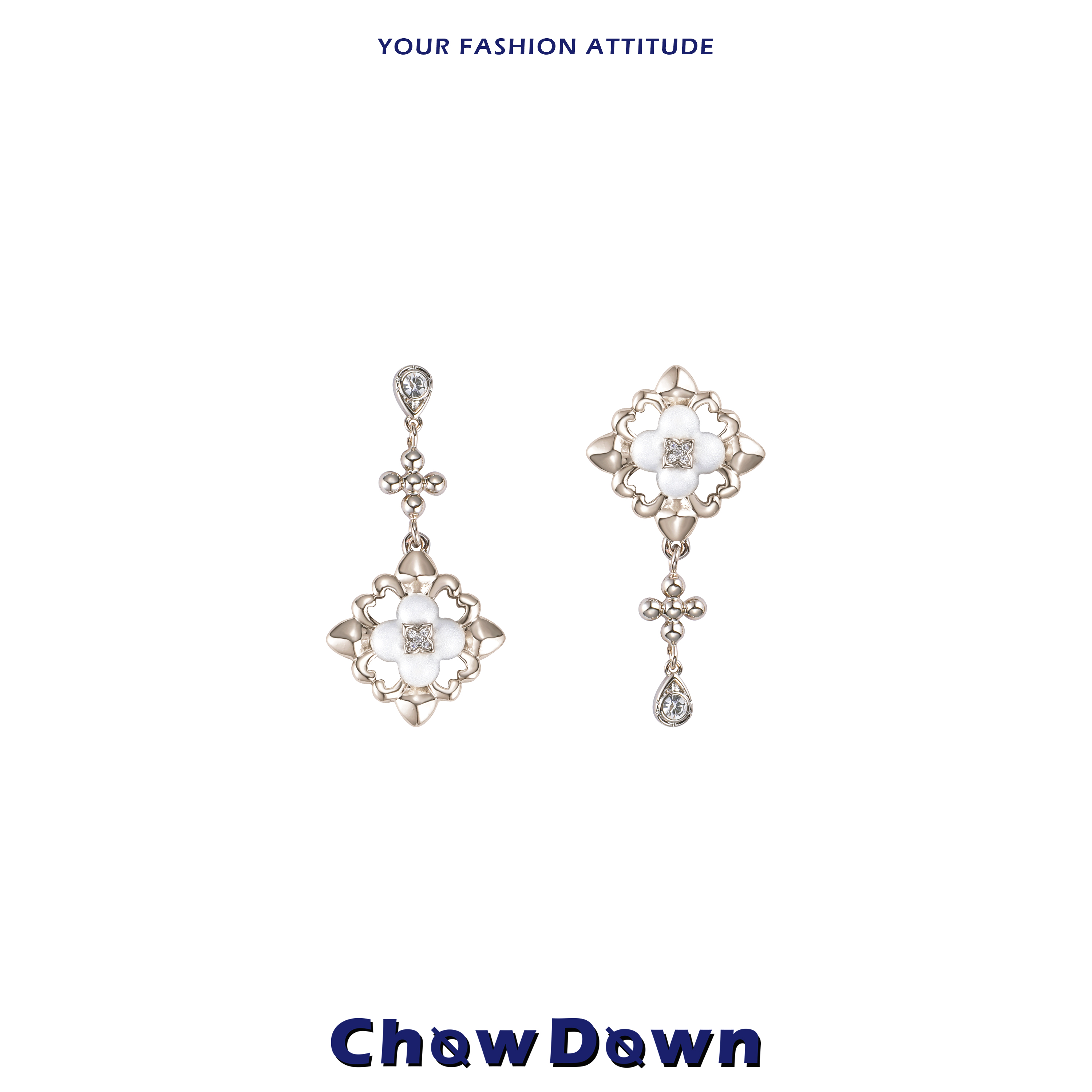 irises鸢尾系列不对称耳钉