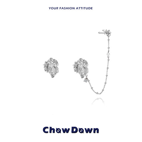 CHOWDOWN原创复古金属重工耳钉