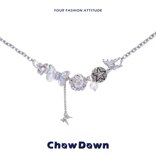 CHOWDOWN极繁主义幻彩蝴蝶锁骨链
