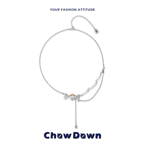 CHOWDOWN糖果效应碎石吊坠锁骨链