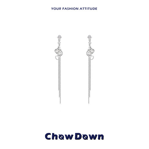 CHOWDOWN原创高级优雅流苏长耳环