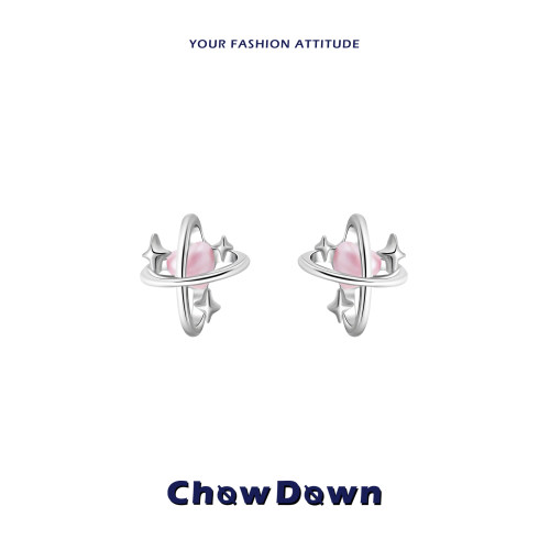 CHOWDOWN原创梦幻星球爱心耳环