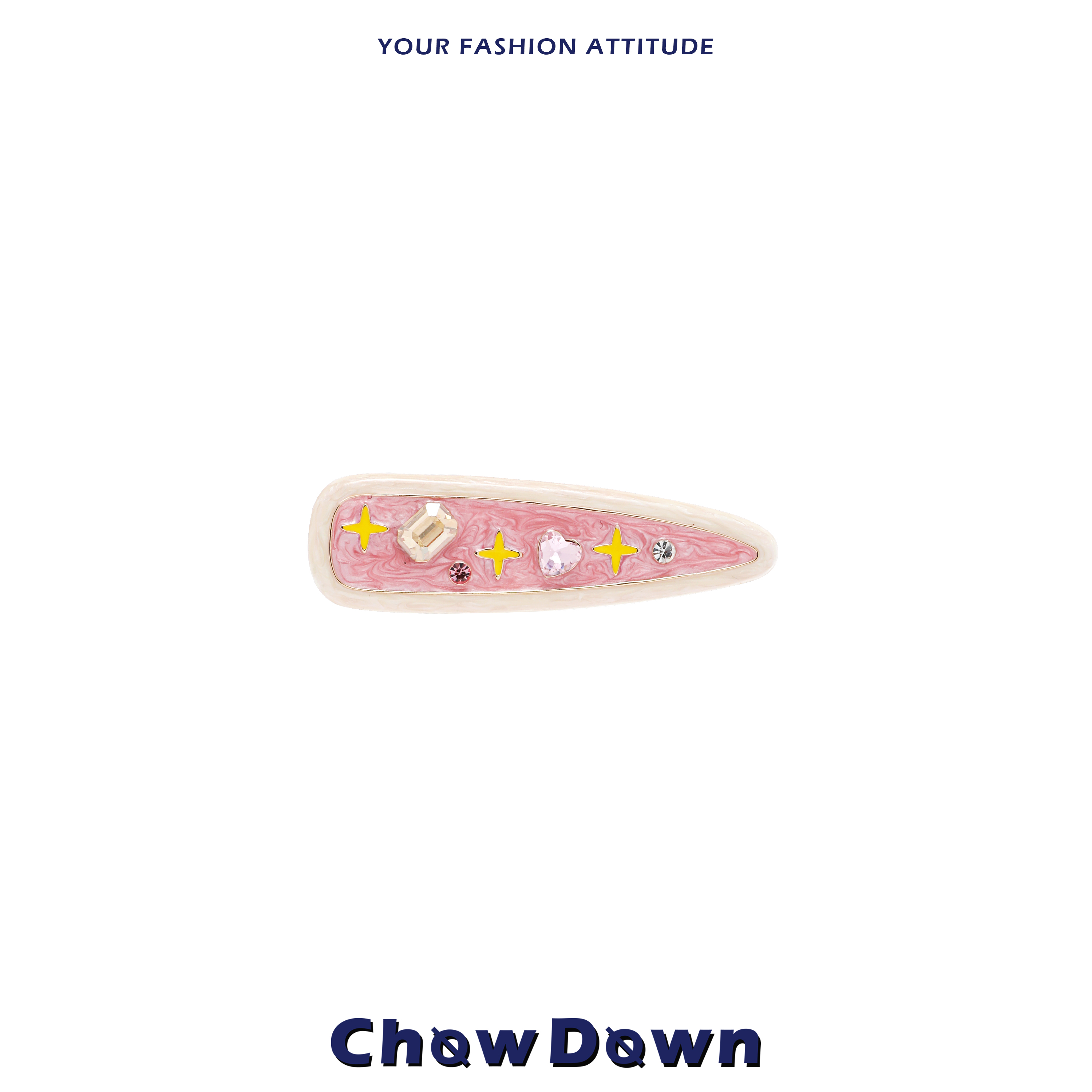 CHOWDOWN甜酷镶钻侧边夹