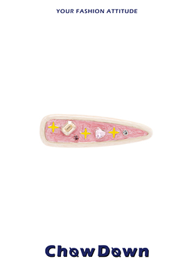 CHOWDOWN原创设计甜酷发夹刘海前额发卡边夹2024新款发饰头饰侧边