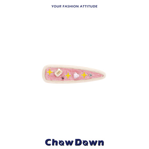 CHOWDOWN甜酷镶钻侧边夹