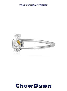 CHOWDOWN糖果效应金属鸭嘴夹小众甜酷千禧辣妹2023新款侧边刘海夹