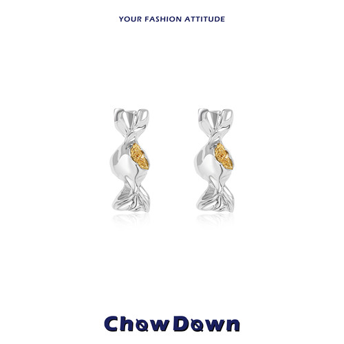 CHOWDOWN糖果效应金箔糖果耳钉