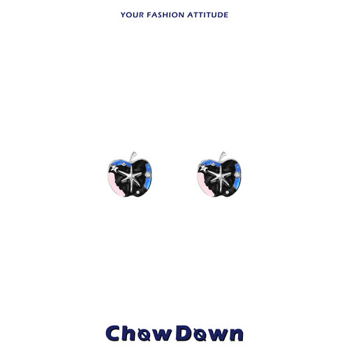 CHOWDOWN星芒苹果极简耳钉