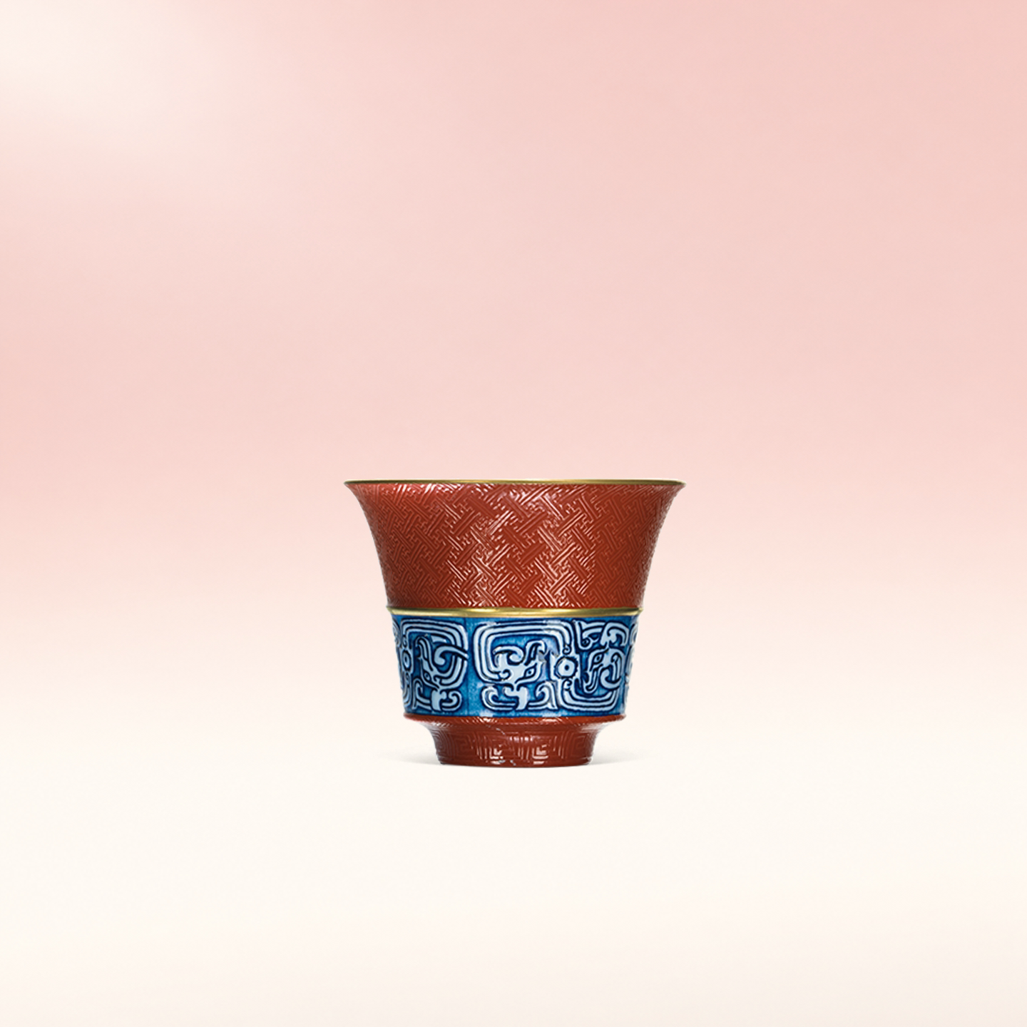 古帛扒花主人杯景德镇陶瓷手绘品茗杯高档茶杯专用喝茶杯子送礼盒