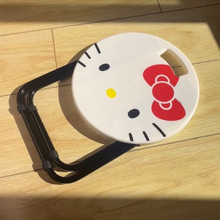 宝宝凳子KT猫Kitty卡通加厚塑料折叠凳子椅儿童小板凳家用 日本款