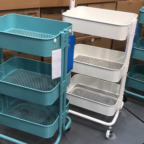 三层小推车移动卫生间卧室置物架