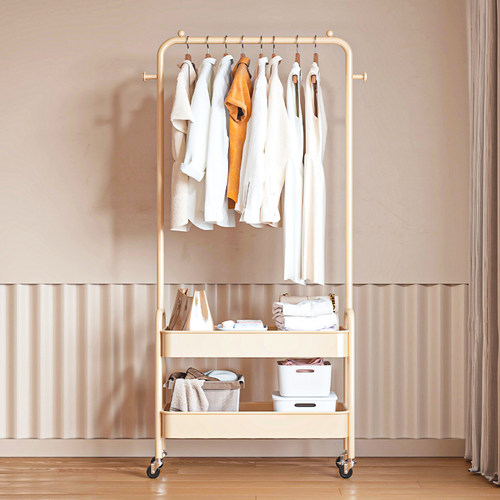 碳钢落地衣架可移动衣帽架简易