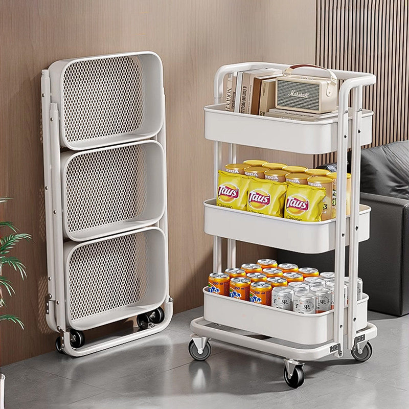 厨房置物架落地多层果蔬家用蔬菜免安装小推车菜篮子多功能收纳架