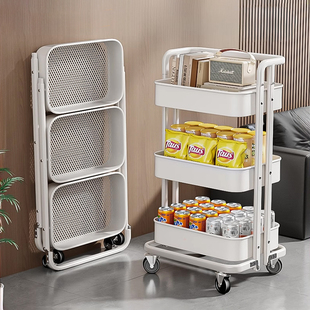 厨房置物架落地多层果蔬家用蔬菜免安装小推车菜篮子多功能收纳架