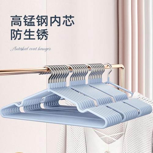 衣架家用挂衣100个衣服挂架撑子学生宿舍用防滑晾衣架不锈钢衣挂