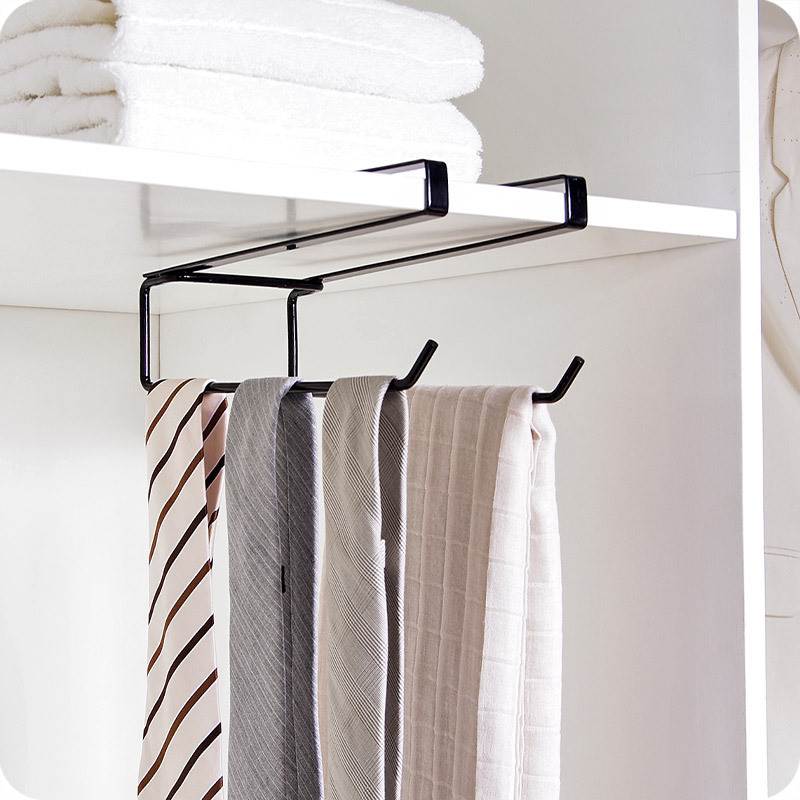 免打孔毛巾挂置物架铁艺保鲜膜收纳架壁挂式厨房卷纸架橱柜纸巾架