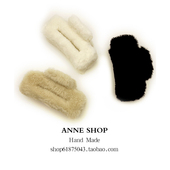 秋冬新款 毛绒方形抓夹气质后脑勺盘发鲨鱼夹发卡夹子毛茸茸发饰女