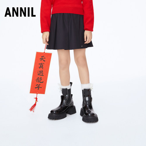 安奈儿女童半身裙春新款