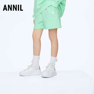 2024新款 女童短裤 安奈儿童装 春休闲运动弹力AG416556 商场同款