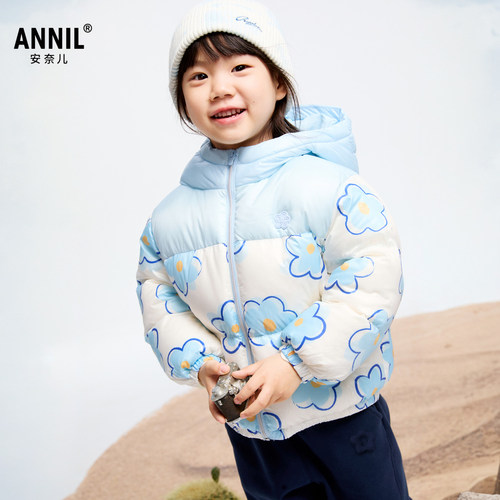 安奈儿童装女童短款羽绒