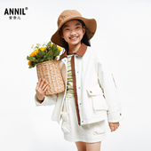 女童短款 安奈儿童装 棉衣2024冬新款 商场同款