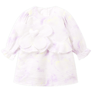 安奈儿童装女童连衣裙2023秋新款宝宝洋气可爱甜美长袖纯棉公主裙