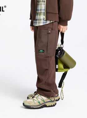 【商场同款】安奈儿童装男童裤子2025春新款休闲工装长裤AB516518