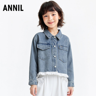 安奈儿童装女童牛仔外套2026春新款