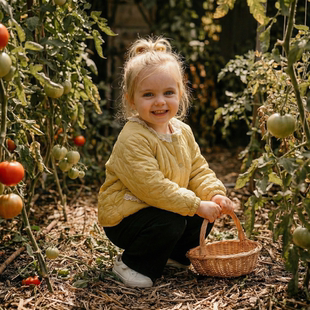 女童棉服2026新款春装洋气儿童菱格夹棉外套宝宝蕾丝花边薄款棉衣