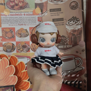 仅娃衣babymolly积极入冬可爱搪胶毛绒衣服套装格子ob11裙子茉莉