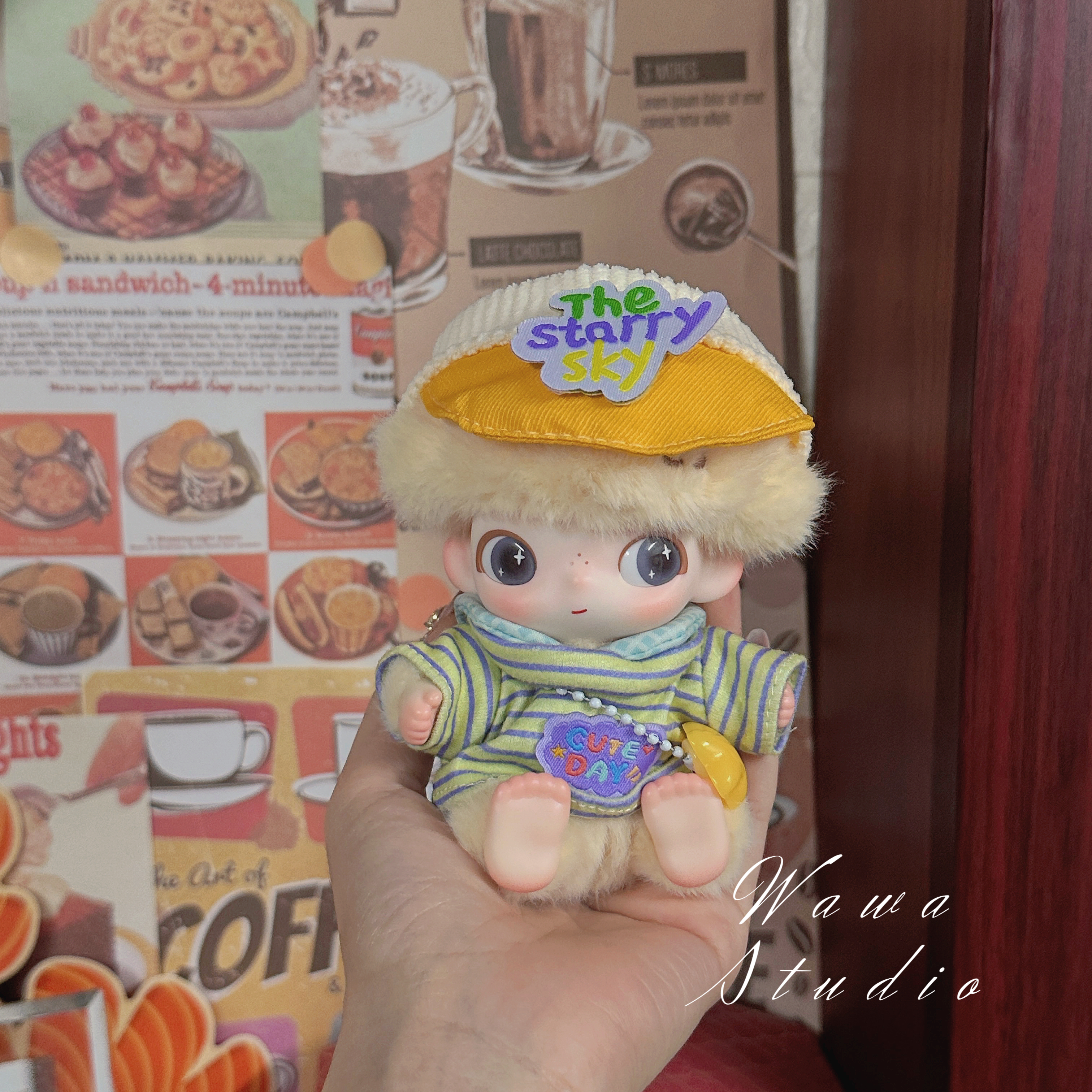 dimoo新生日记娃衣可爱宝宝服新款盲盒着替换装娃衣哭娃10cm棉花