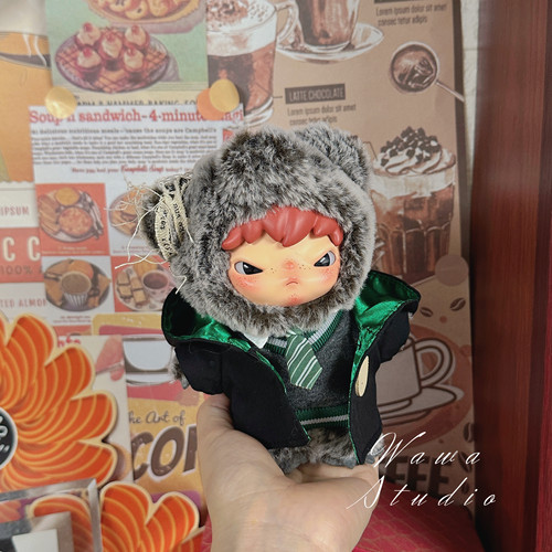 仅娃衣)小野公路日志可爱娃搪毛绒公仔棕系换装娃衣可爱英伦着替