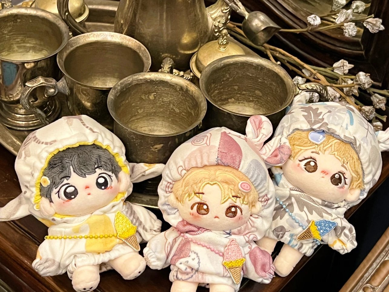 现货10cm15cm20cm娃衣棉花娃娃星星套装可爱蛙娃瓦袜卫衣胖胖体