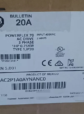 AB变频器20AC2P1A0AYNANC0