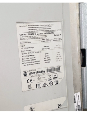 AB罗克韦尔变频器20G14NC260JNONNNNN