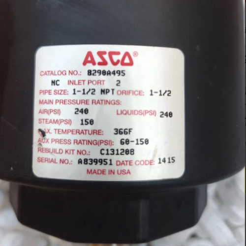 ASCO角座阀 8290A495