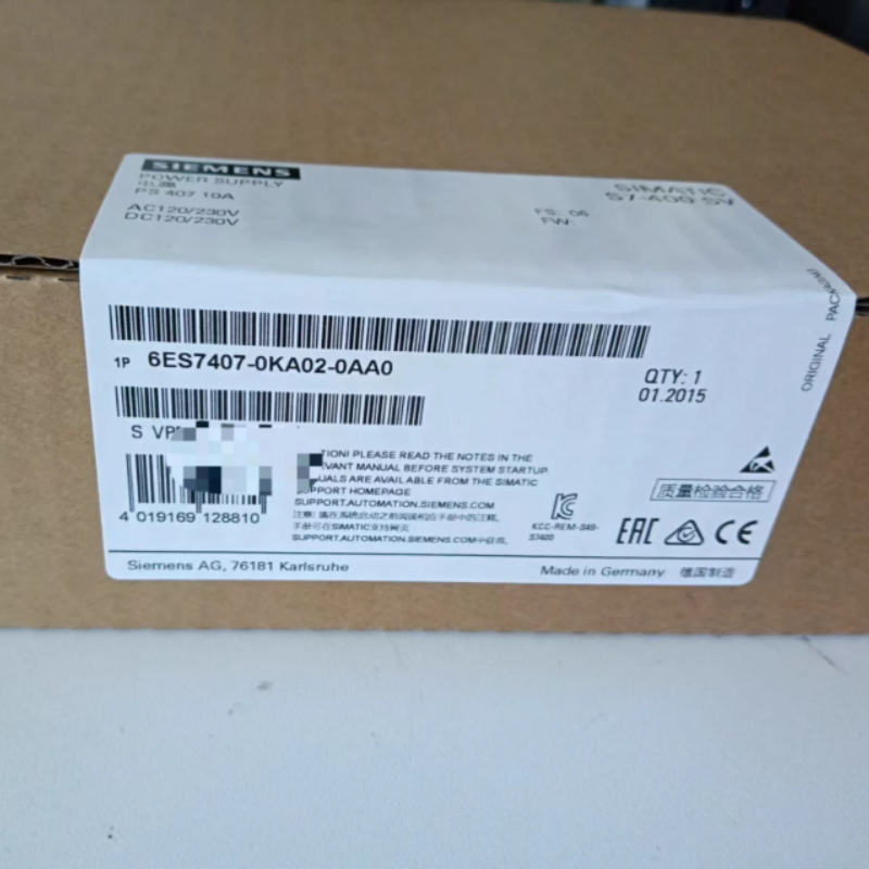 SIEMENS/西门子6ES7407-0KA02-0AA0电源模块10A)6ES74070KA020AA0
