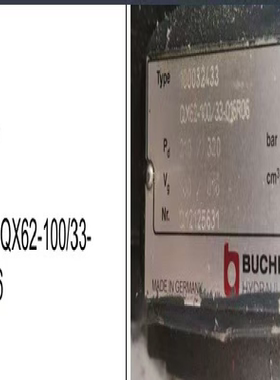 BUCHER布赫QX62-100/33- 016R06齿轮泵